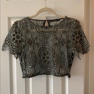 Cute lace crop top